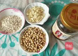 Soybean, almond and oatmeal drink recipe 1