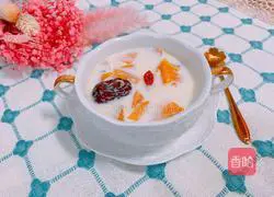 Illustration of papaya stewed in milk 7