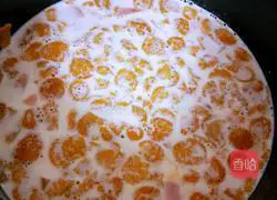 Illustration of papaya stewed with milk and grains (confinement meal) 11