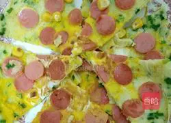 Illustration of how to make egg and ham pancakes 6