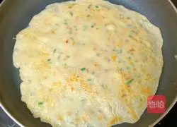 Illustration of how to make ham and egg cake 13