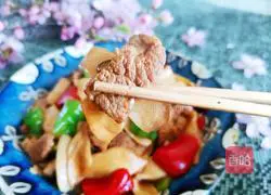 Illustration of how to make fried pork slices with king oyster mushroom 15