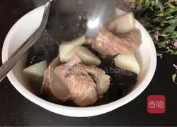 Black fungus and yam spine Illustration of how to make soup 13