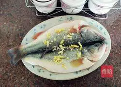 Illustration of how to make steamed seabass 2