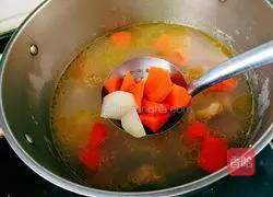 Corn Carrot Chicken Soup Recipe Illustration 11