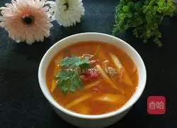 Illustration of how to make Tomato Shredded Pork and Wild Rice Soup 14