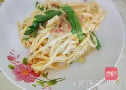 Illustration of how to make beans and pork noodles 13