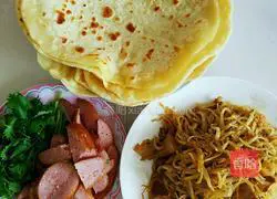 Illustration of how to make spring cakes (burritos) 7