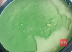 Illustration of how to make spinach egg pancake 9