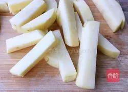 Illustration of how to make snacks with reduced oil version of French fries 2