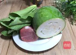 Winter melon and meat slices soup recipe 1