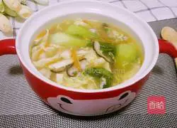 Illustration of spicy and sour mushroom and tofu soup 11