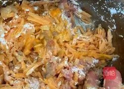 Sweet potato Illustration of how to make shrimp pancakes 2