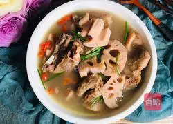 Lotus root and mutton chop soup recipe 9
