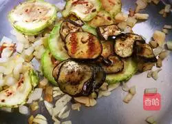 Illustration of grilled vegetable pasta 10