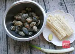 Enoki mushroom and clam soup recipe 1