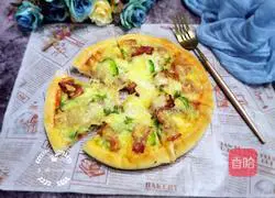 Illustration of how to make bacon pizza 21