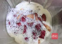 Illustration of how to make red date and chickpea milk soup (supplementing calcium and blood) 8