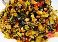 Illustration of how to make minced pork and potherb mustard 10