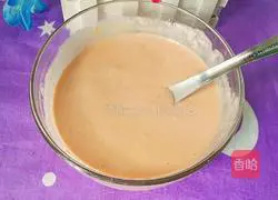 Illustration of how to make watermelon milk pancakes (heart-shaped) 9