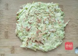 Illustration of how to make cabbage and egg pancakes 7