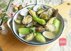 Illustration of how to make loofah clam soup 9