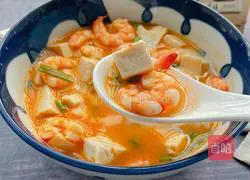 Illustration of how to make tofu and shrimp soup 13