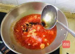 Illustration of how to make tomato sauce and egg handmade noodles 8