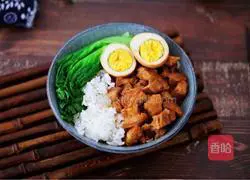 Taiwanese braised pork Illustration of how to make pork rice 19