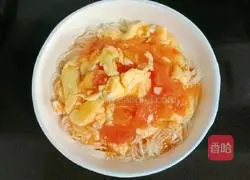 Illustration of how to make tomato and egg noodles 14