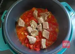 Tomato beef stew Illustration of how to make noodles 3