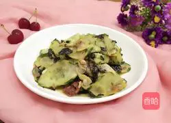 Illustration of how to make fried cucumber with perilla 8