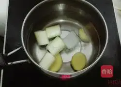 Illustration of how to make ginger brown sugar water 2