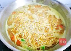 Illustration of how to make abalone curry noodles 8