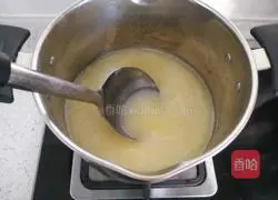 Illustration of how to make egg drop cornmeal soup 7