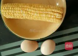 Illustration of how to make corn and egg custard 1