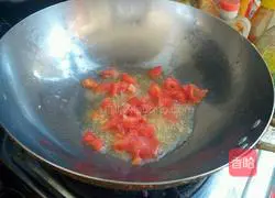 Illustration of tomato, seaweed and egg drop soup 2