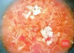 Illustration of how to make tomato sauce and tofu soup 9