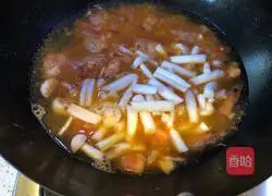 Illustration of tomato, shrimp and tofu soup 11