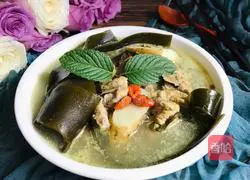 Illustration of how to make kelp and yam spine soup 12