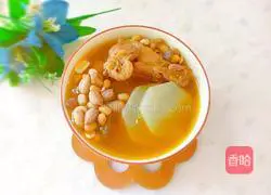 Illustration of how to make peanut, soybean and white radish chicken soup 12