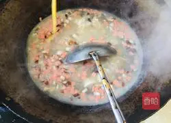 Illustration of how to make preserved egg and tofu soup 8