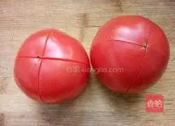 Illustration of how to make scrambled eggs with tomatoes 1