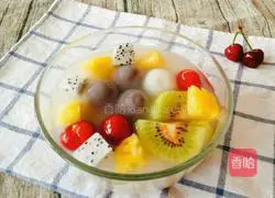 Illustration of how to make colorful fruit glutinous rice balls 8