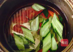 Vegetarian Illustration of making soup 3