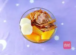 Yellow Flower Papaya Yam Beef Bone Soup Recipe Illustration 1