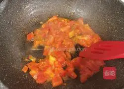 Illustration of how to make pancakes with tomatoes and eggs 9