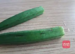 Illustration of Japanese style enoki mushroom okra cold noodles 1