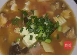 Illustration of how to make tomato, winter bamboo shoots, mushrooms and tofu soup 15
