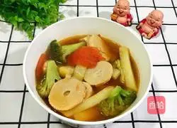 Illustration of how to make potato and salty bamboo shoot soup 15